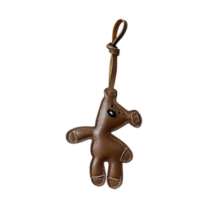 Mery Atelier Teddy Bear Bag Charm Brown Faux Leather